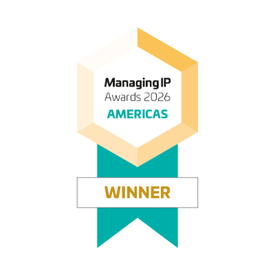 Managing IP Awards Americas 2026 Badge